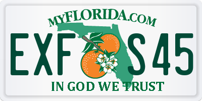 FL license plate EXFS45