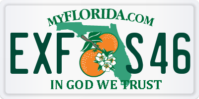 FL license plate EXFS46