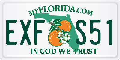 FL license plate EXFS51