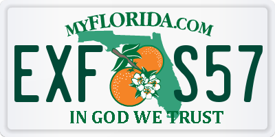 FL license plate EXFS57