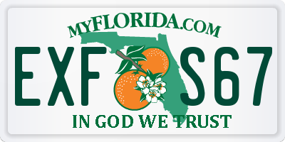 FL license plate EXFS67