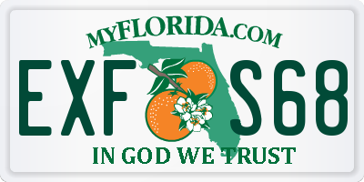 FL license plate EXFS68