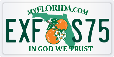 FL license plate EXFS75