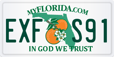 FL license plate EXFS91
