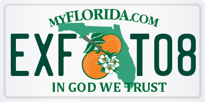 FL license plate EXFT08