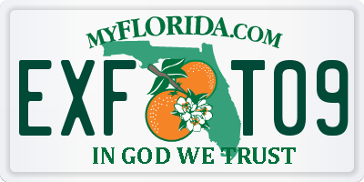 FL license plate EXFT09