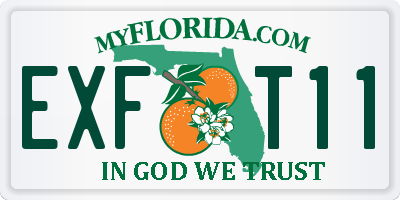 FL license plate EXFT11