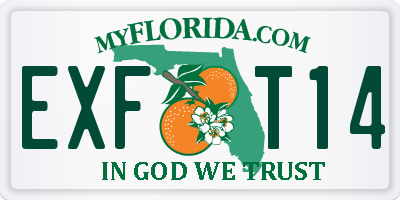 FL license plate EXFT14