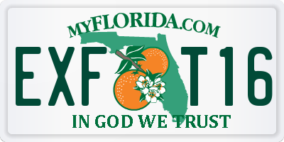 FL license plate EXFT16