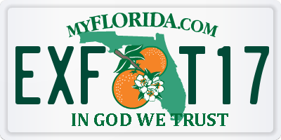 FL license plate EXFT17