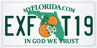 FL license plate EXFT19