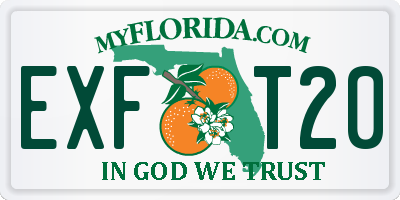 FL license plate EXFT20
