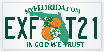 FL license plate EXFT21