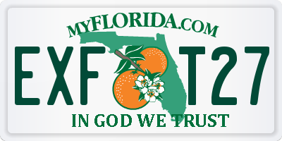 FL license plate EXFT27