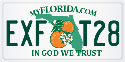 FL license plate EXFT28