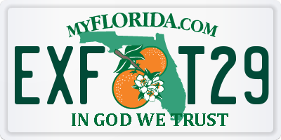 FL license plate EXFT29