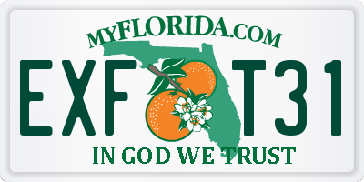 FL license plate EXFT31