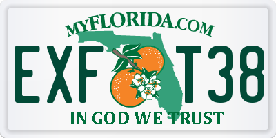 FL license plate EXFT38