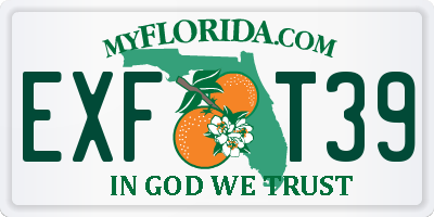 FL license plate EXFT39
