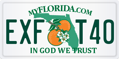 FL license plate EXFT40