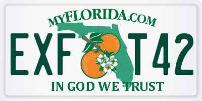 FL license plate EXFT42