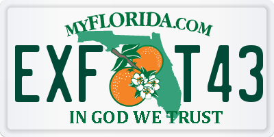FL license plate EXFT43