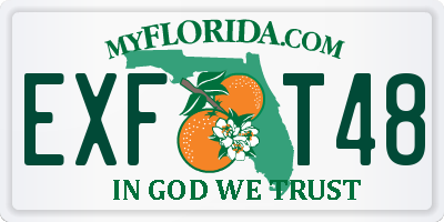 FL license plate EXFT48