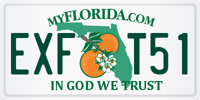 FL license plate EXFT51