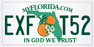 FL license plate EXFT52