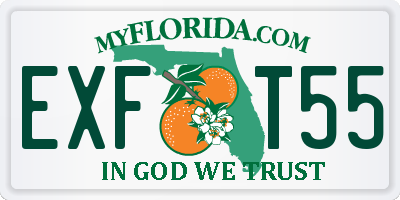 FL license plate EXFT55