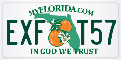 FL license plate EXFT57
