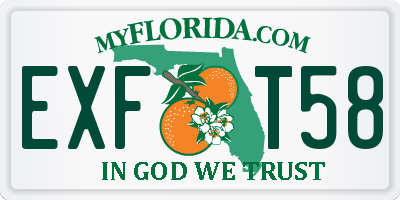 FL license plate EXFT58