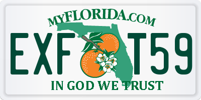 FL license plate EXFT59