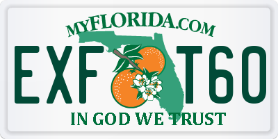 FL license plate EXFT60