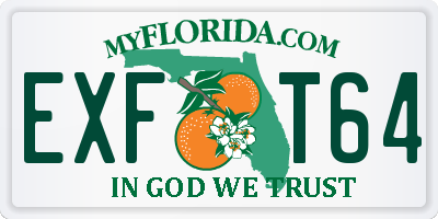 FL license plate EXFT64