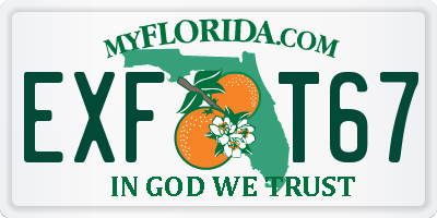 FL license plate EXFT67