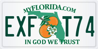 FL license plate EXFT74