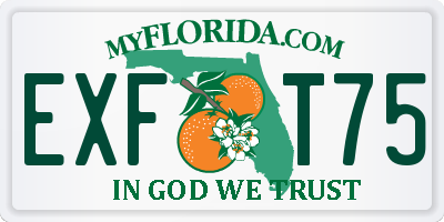FL license plate EXFT75