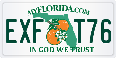 FL license plate EXFT76