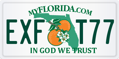 FL license plate EXFT77