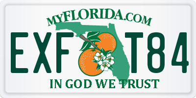 FL license plate EXFT84