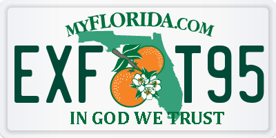 FL license plate EXFT95