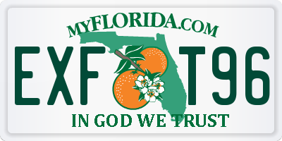 FL license plate EXFT96