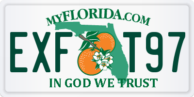 FL license plate EXFT97