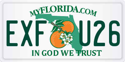 FL license plate EXFU26