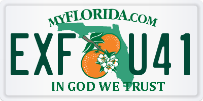 FL license plate EXFU41