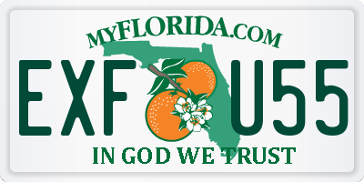 FL license plate EXFU55