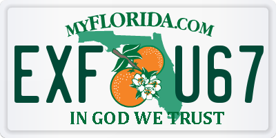 FL license plate EXFU67