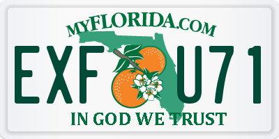FL license plate EXFU71