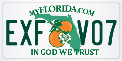 FL license plate EXFV07
